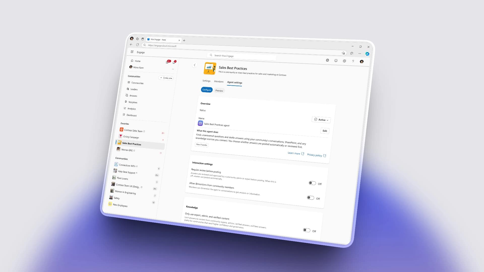Designing trust into Engage's first AI agent