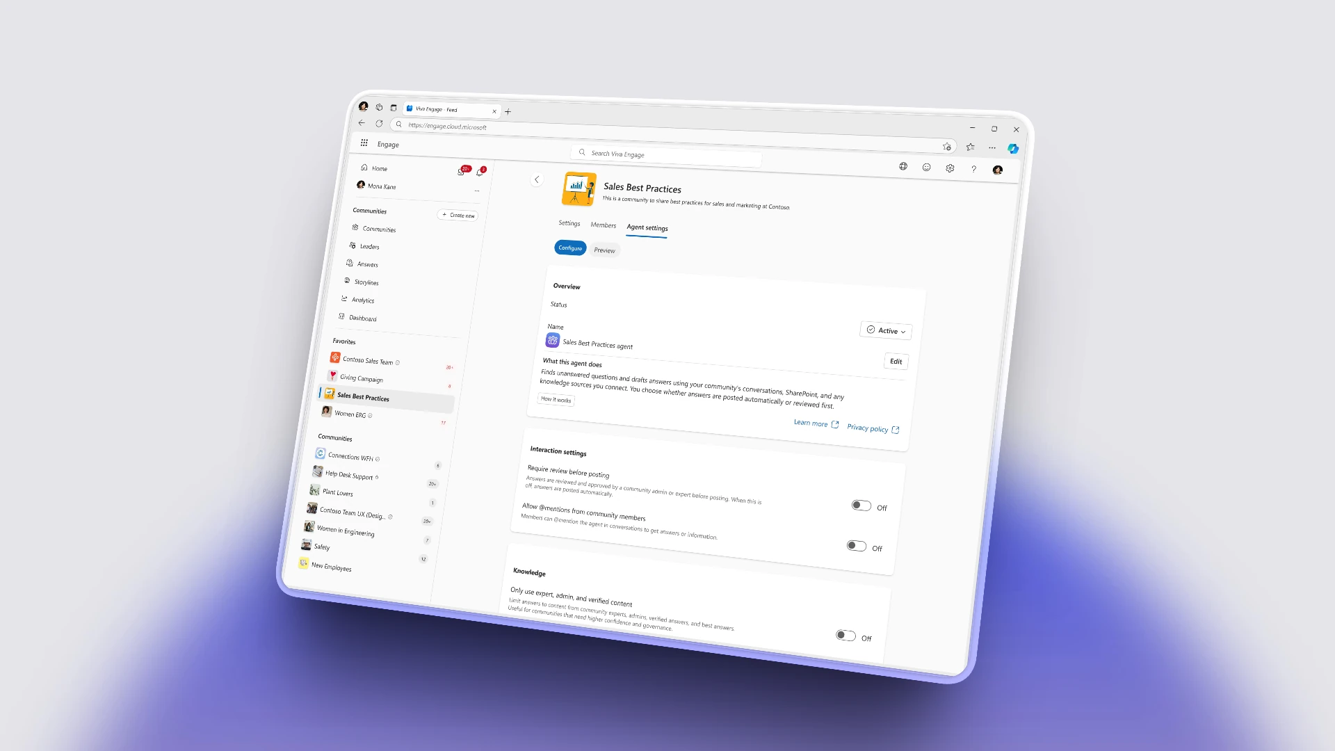 Designing trust into Engage's first AI agent